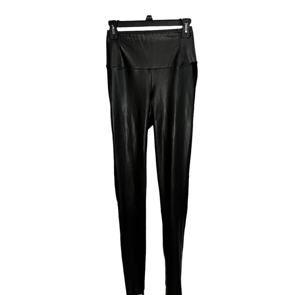 ARITZIA WILFRED FREE Black Faux Leather‎ High Waisted Leggings Size Small